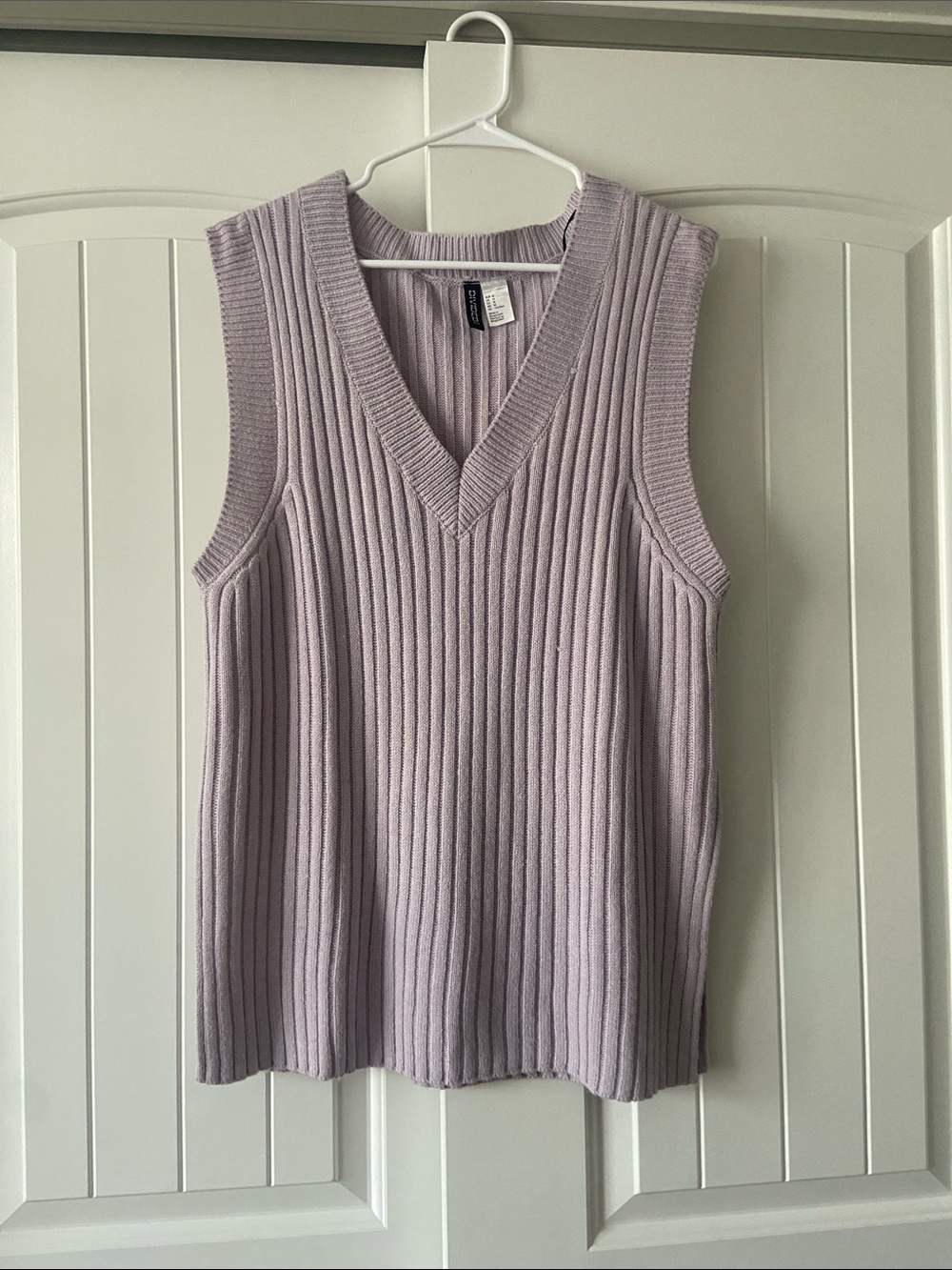 H&M Ribbed V-Neck Tank Top - Light Lavender